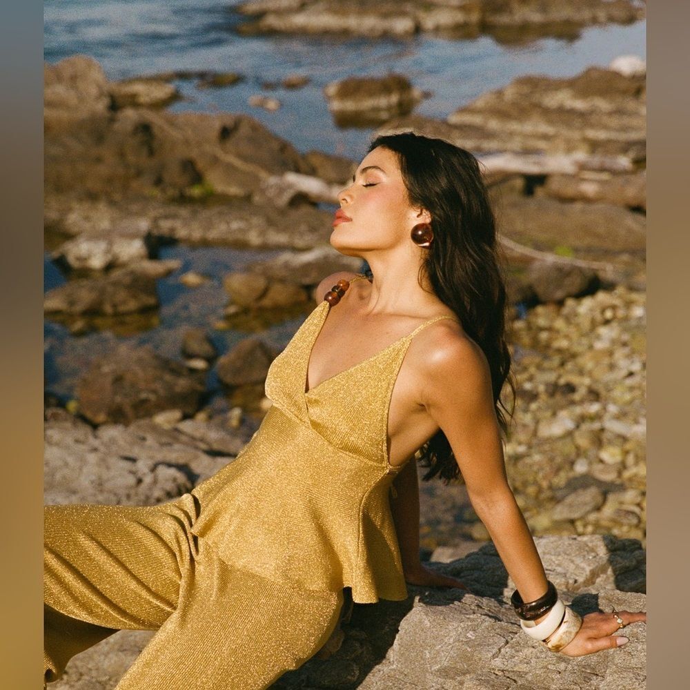 Pheme Tied Metallic Knit Top - Picture 3 of 9